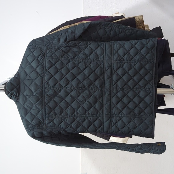 XXS j.crew quilted jacket woman's green - Picture 3 of 5